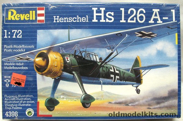 Revell 1/72 Henschel Hs-129 A-1 - Luftwaffe (Choice of Two Aircraft), 4398 plastic model kit